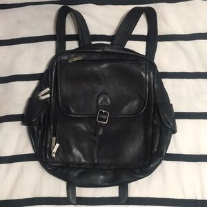 Leather backpack